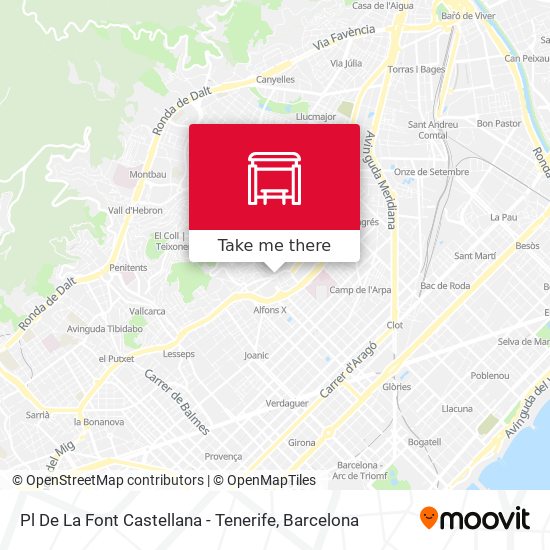 mapa Pl De La Font Castellana - Tenerife