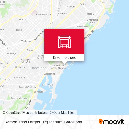 Ramon Trias Fargas - Pg Marítim map