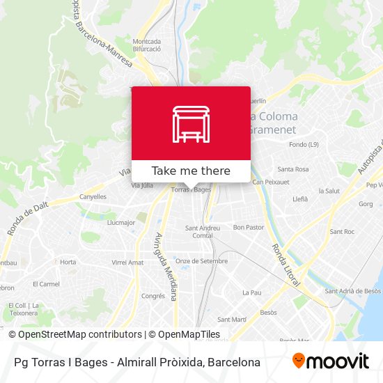 Pg Torras I Bages - Almirall Pròixida map