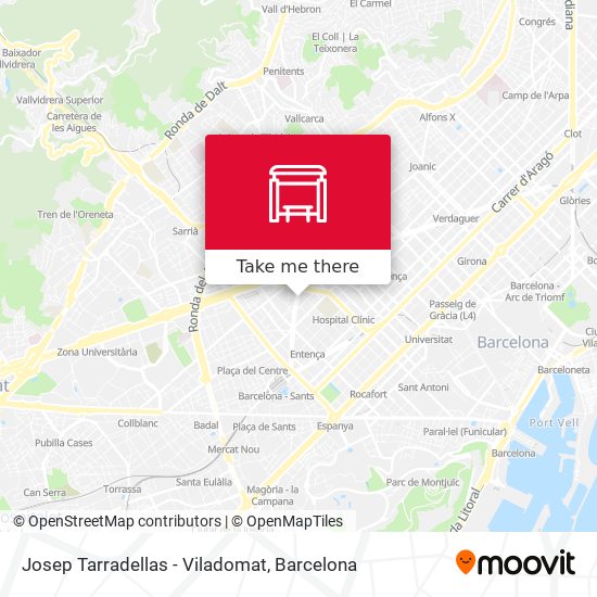 Josep Tarradellas - Viladomat map