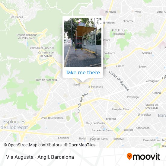 Via Augusta - Anglí map