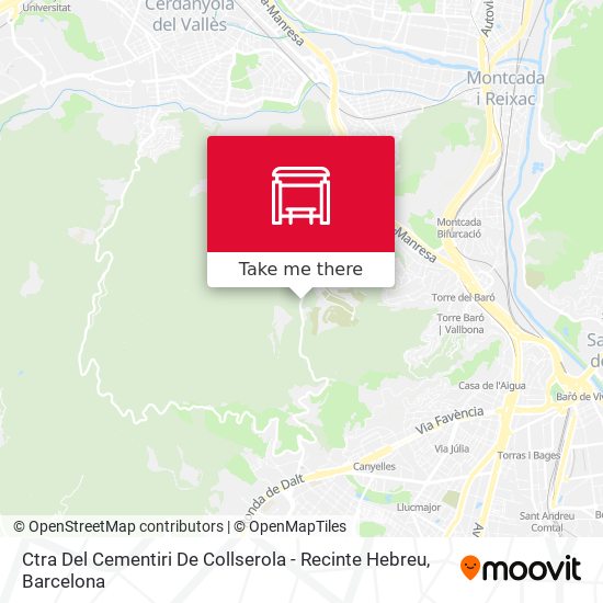 Ctra Del Cementiri De Collserola - Recinte Hebreu map