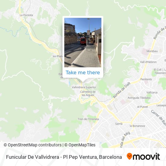 Funicular De Vallvidrera - Pl Pep Ventura map