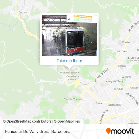 Funicular De Vallvidrera map