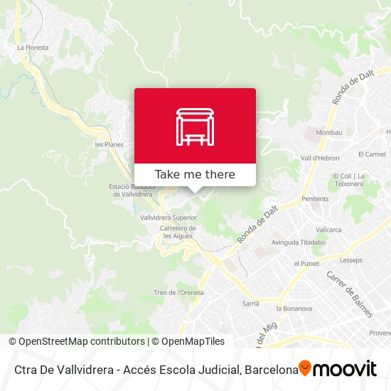 Ctra De Vallvidrera - Accés Escola Judicial map