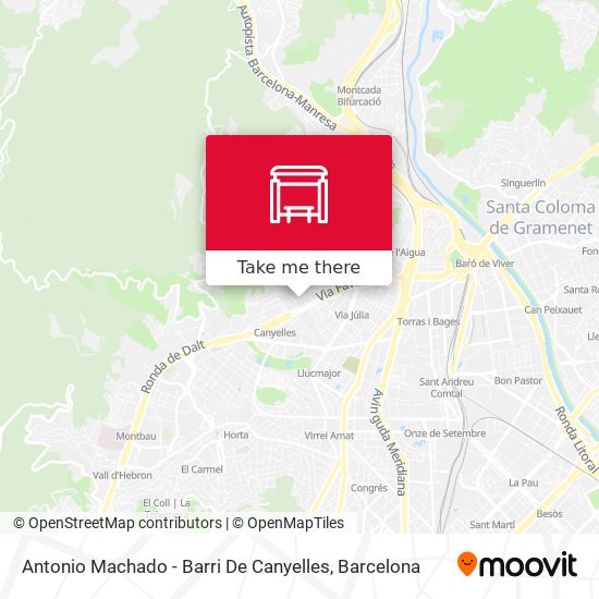 Antonio Machado - Barri De Canyelles map