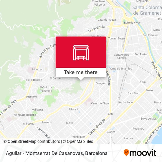Aguilar - Montserrat De Casanovas map