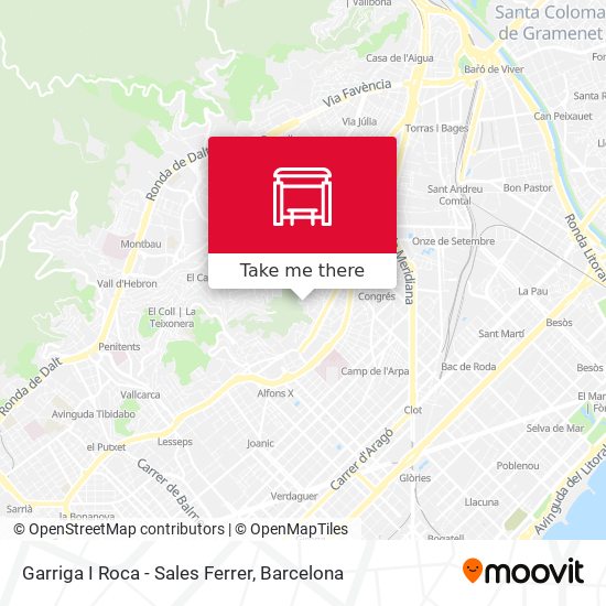 Garriga I Roca - Sales Ferrer map