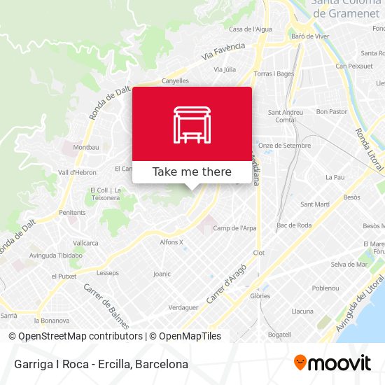 Garriga I Roca - Ercilla map
