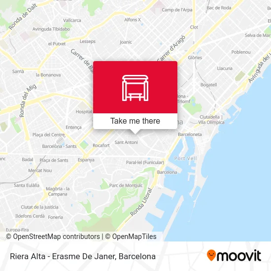 Riera Alta - Erasme De Janer map