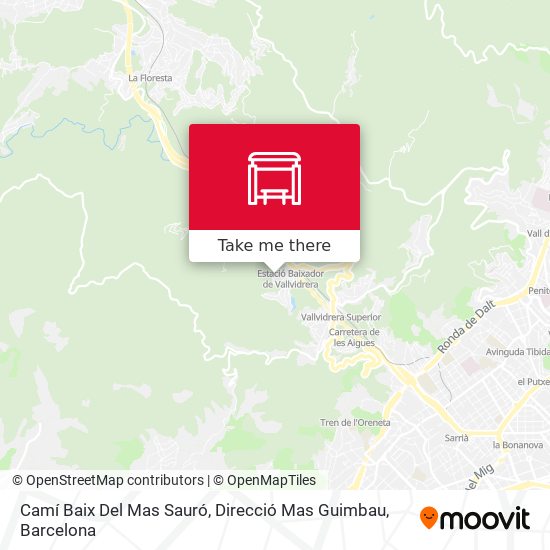 Camí Baix Del Mas Sauró, Direcció Mas Guimbau map