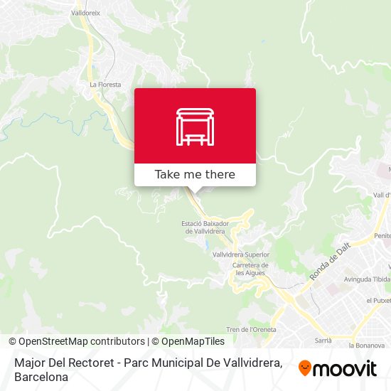 Major Del Rectoret - Parc Municipal De Vallvidrera map
