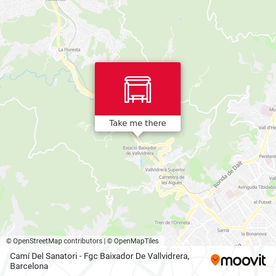 Camí Del Sanatori - Fgc Baixador De Vallvidrera map