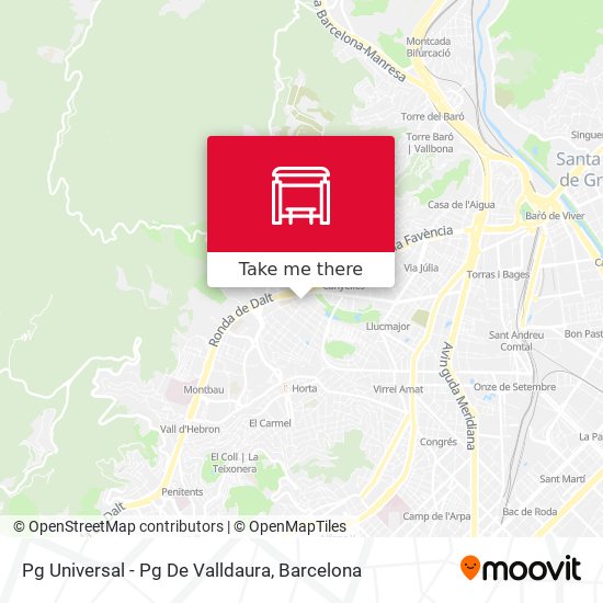 Pg Universal - Pg De Valldaura map