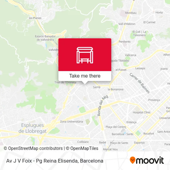 Av J V Foix - Pg Reina Elisenda map