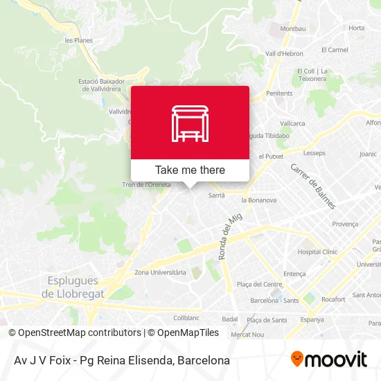 Av J V Foix - Pg Reina Elisenda map