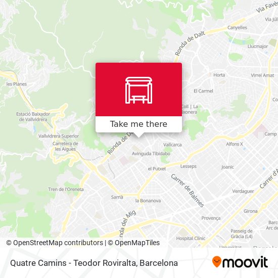 Quatre Camins - Teodor Roviralta map