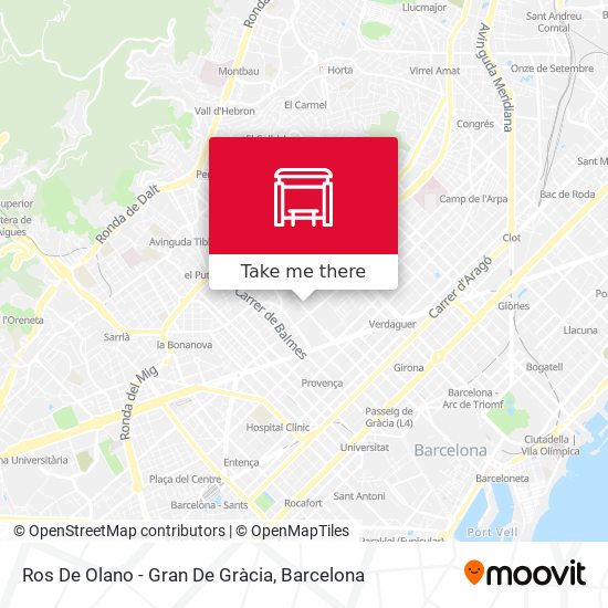 mapa Ros De Olano - Gran De Gràcia