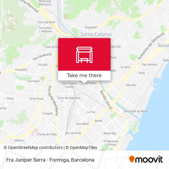 Fra Juníper Serra - Formiga map