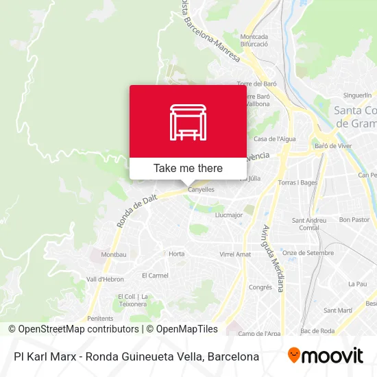 Pl Karl Marx - Ronda Guineueta Vella map