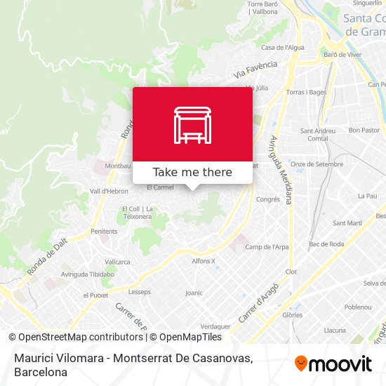 Maurici Vilomara - Montserrat De Casanovas map