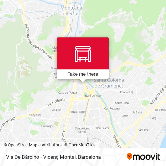 Via De Bàrcino - Vicenç Montal map
