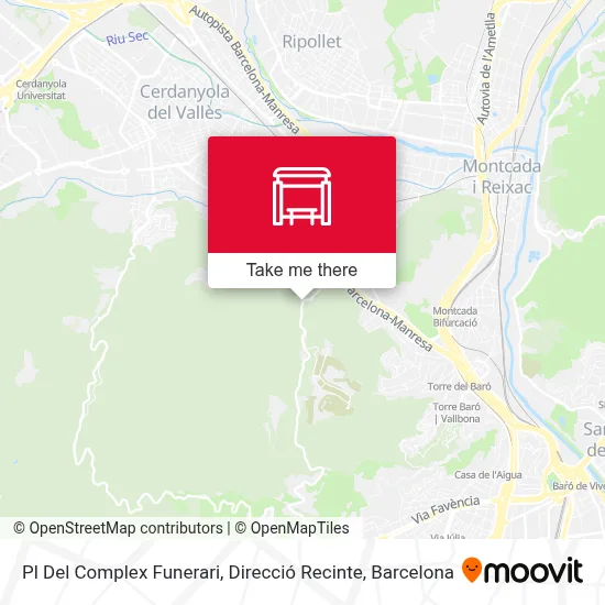 Pl Del Complex Funerari, Direcció Recinte map