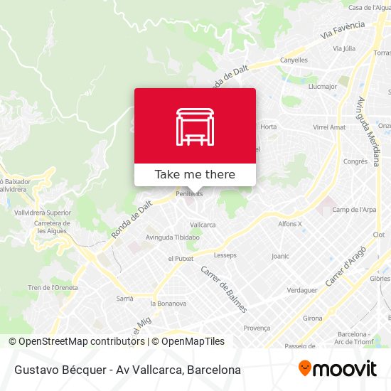Gustavo Bécquer - Av Vallcarca map