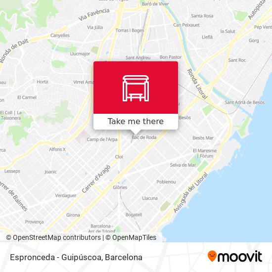Espronceda - Guipúscoa map