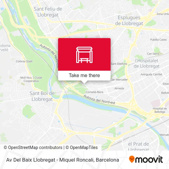 Av Del Baix Llobregat - Miquel Roncali map