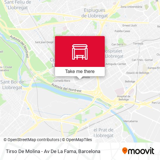 Tirso De Molina - Av De La Fama map