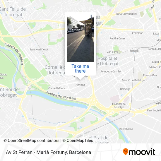Av St Ferran - Marià Fortuny map
