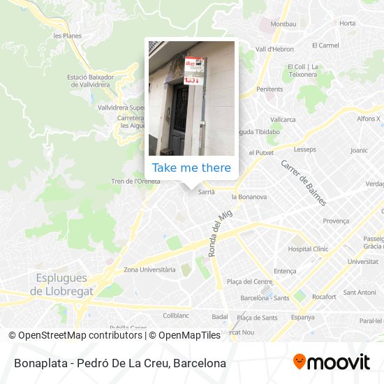 Bonaplata - Pedró De La Creu map
