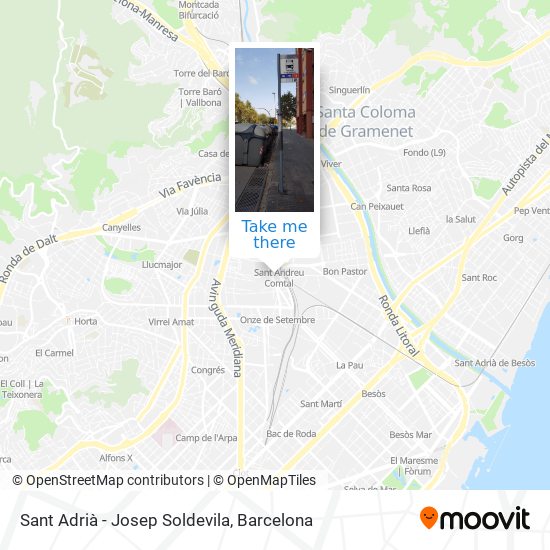 Sant Adrià - Josep Soldevila map