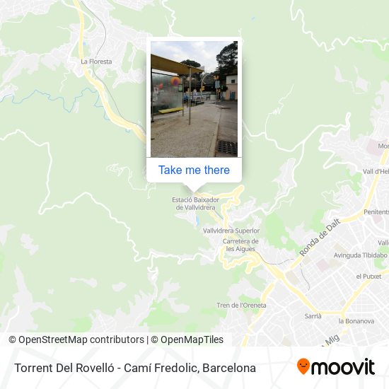 Torrent Del Rovelló - Camí Fredolic map