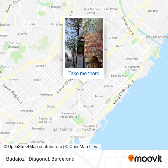 Badajoz - Diagonal map