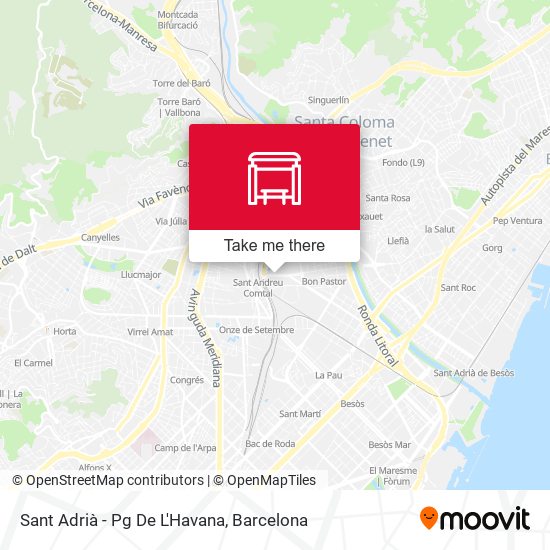 Sant Adrià - Pg De L'Havana map