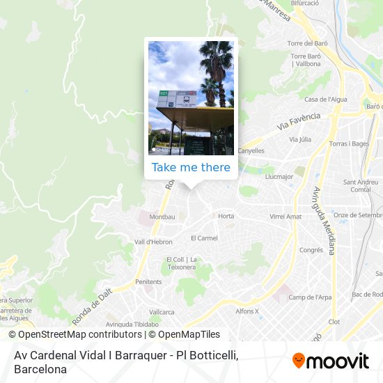 Av Cardenal Vidal I Barraquer - Pl Botticelli map