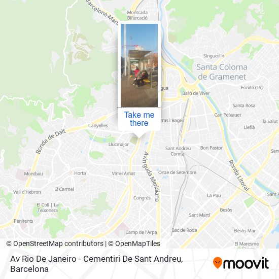 Av Rio De Janeiro - Cementiri De Sant Andreu map