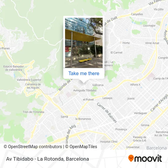 Av Tibidabo - La Rotonda map