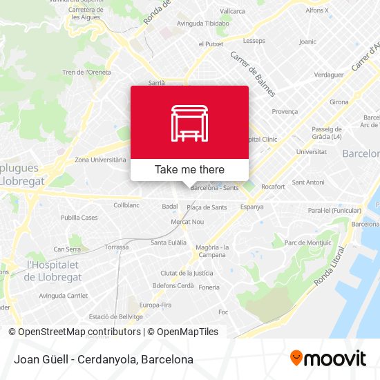 Joan Güell - Cerdanyola map