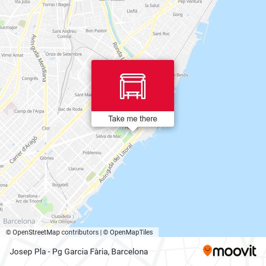 Josep Pla - Pg Garcia Fària map