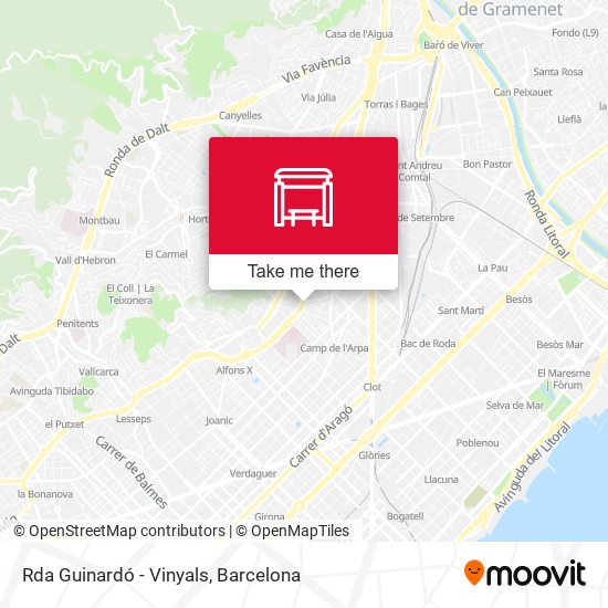 Rda Guinardó - Vinyals map
