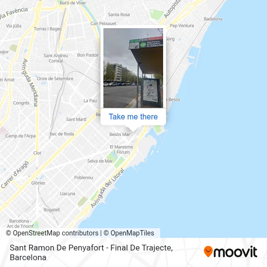 Sant Ramon De Penyafort - Final De Trajecte map