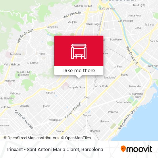 Trinxant - Sant Antoni Maria Claret map