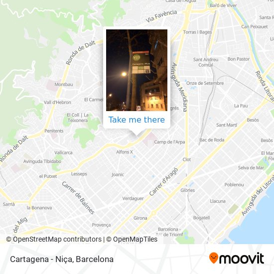 mapa Cartagena - Niça