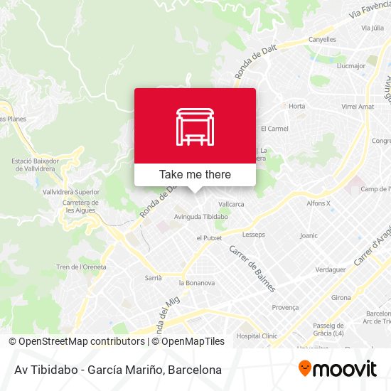 Av Tibidabo - García Mariño map