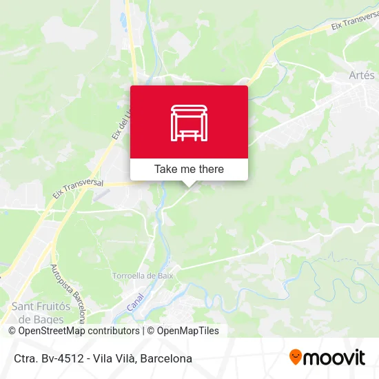 Ctra. Bv-4512 - Vila Vilà map