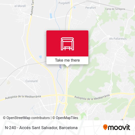 N-240 - Accés Sant Salvador map