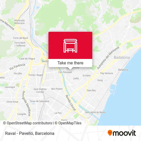 mapa Raval - Pavelló